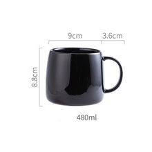 Load image into Gallery viewer, NIMITIME Ceramic Nordic Style Solid European Bright Water Mug Office Handle Mug Household Milk Tea Coffee Cup Drinkware
