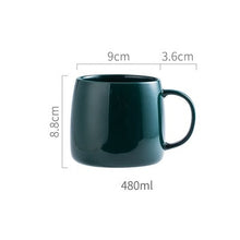Load image into Gallery viewer, NIMITIME Ceramic Nordic Style Solid European Bright Water Mug Office Handle Mug Household Milk Tea Coffee Cup Drinkware